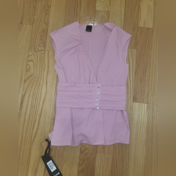 5. NWT PINKO CAROLINA BLUSA SIZE 42 / US MEDIUM - Picture 1 of 6